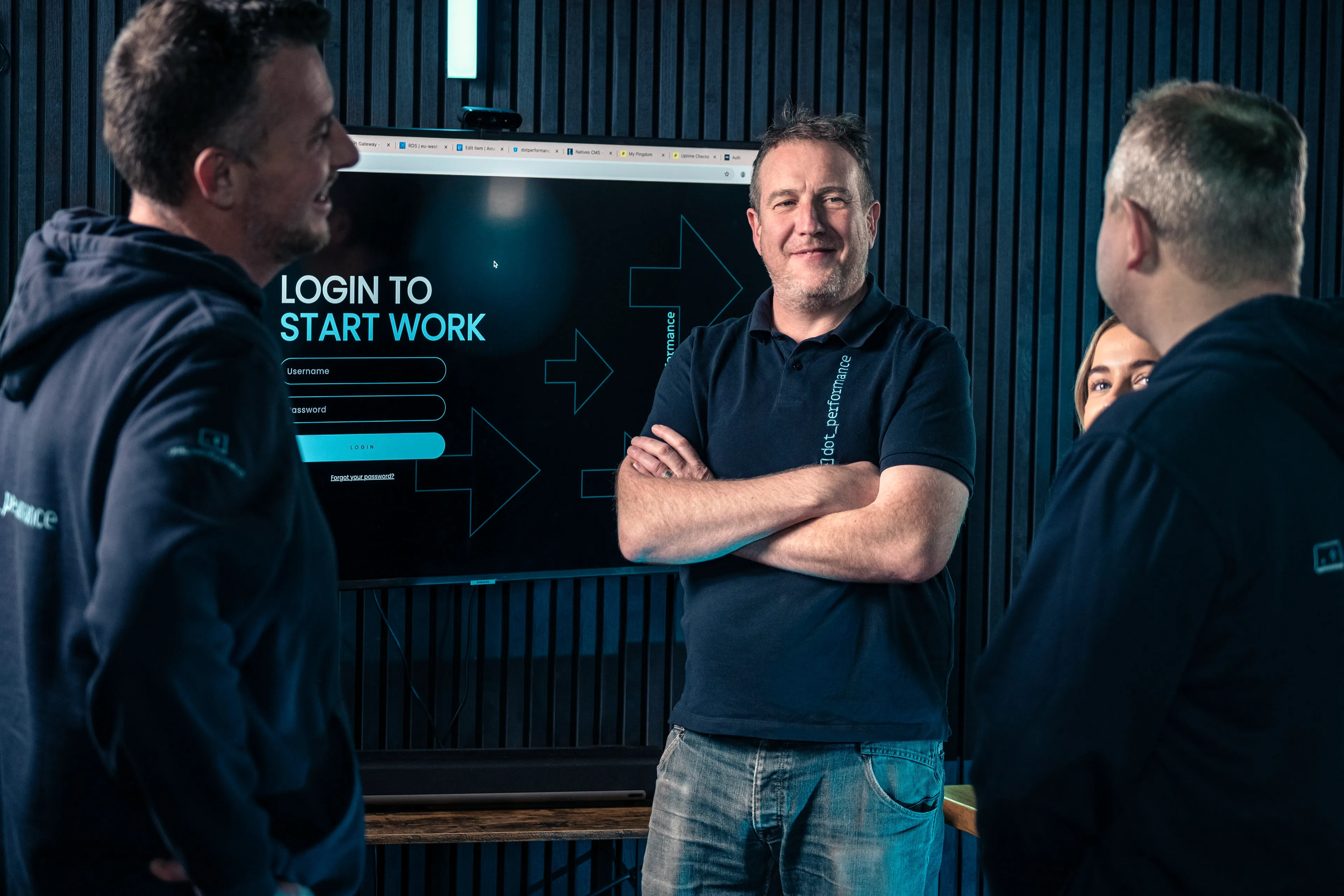 Simon, Head of Digitals, with Dot Performance team